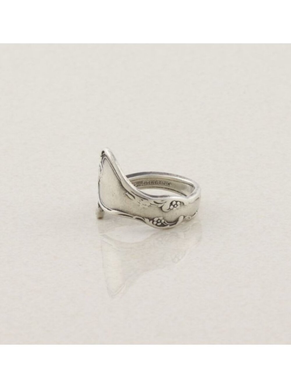 Sterling Silver Reed and Barton Spoon Ring Bypass Ring Size 7 1/2 - Picture 6 of 8